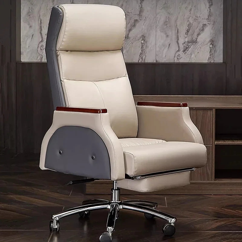 Rolling Nordic Home Office Chair Ergonomic Swivel Leather Conference Armchairs Salon Relaxing Sillas De Oficina Office Furniture