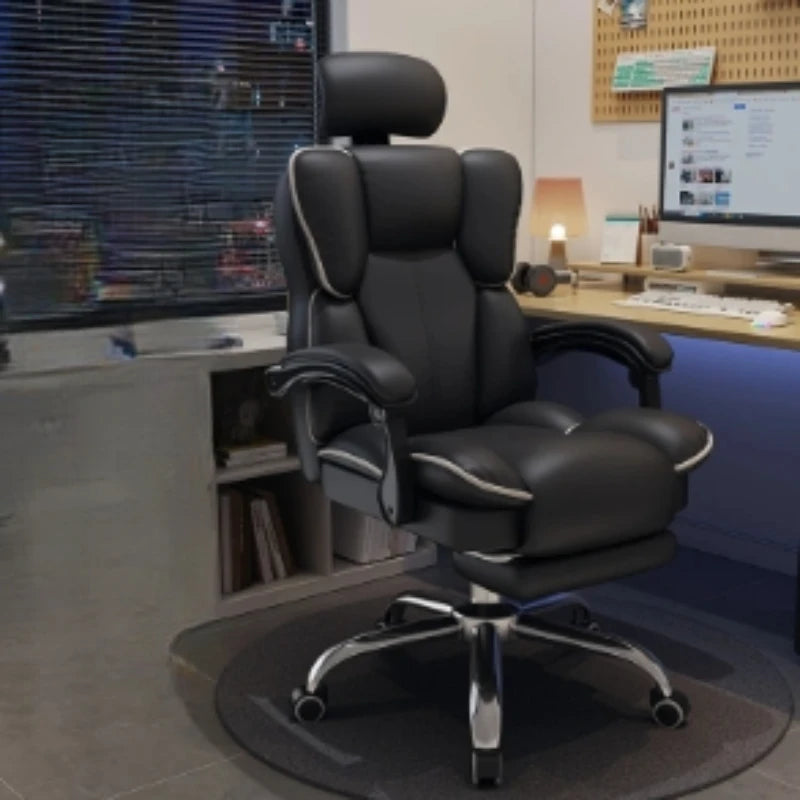 Luxury Nordic Office Chair: Modern Comfy Swivel Design with Wheels