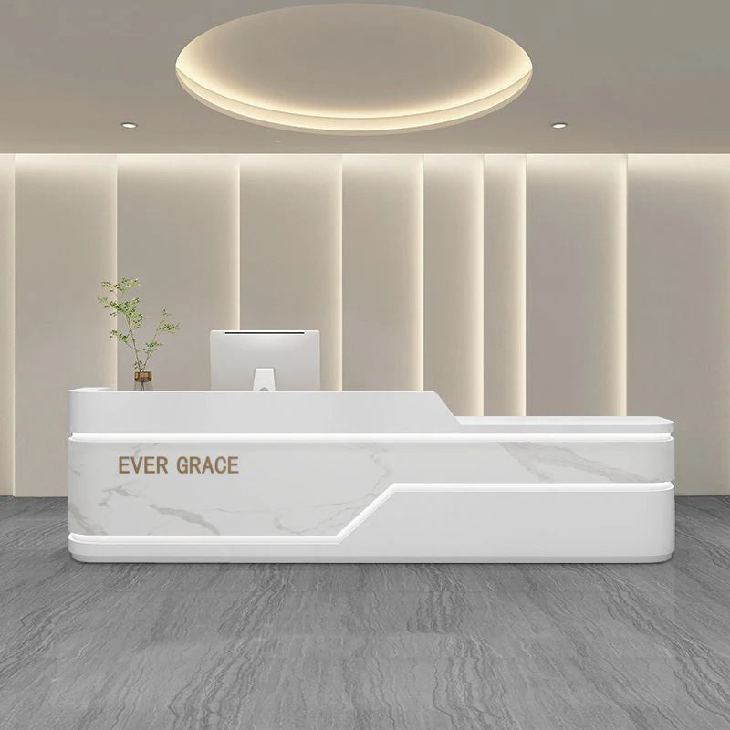 Pink Reception Counter Desk—Modern Party Tables and Vintage Furniture