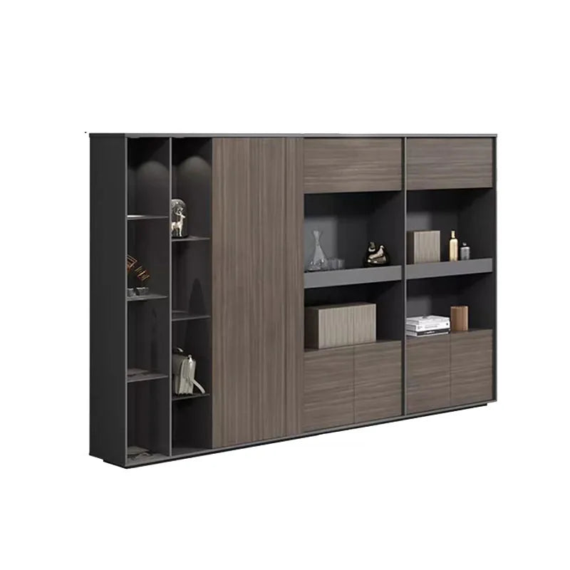 Wooden display filing cabinet with storage space, Italian-style open office cupboards, modern shelves, and modular furniture with drawers