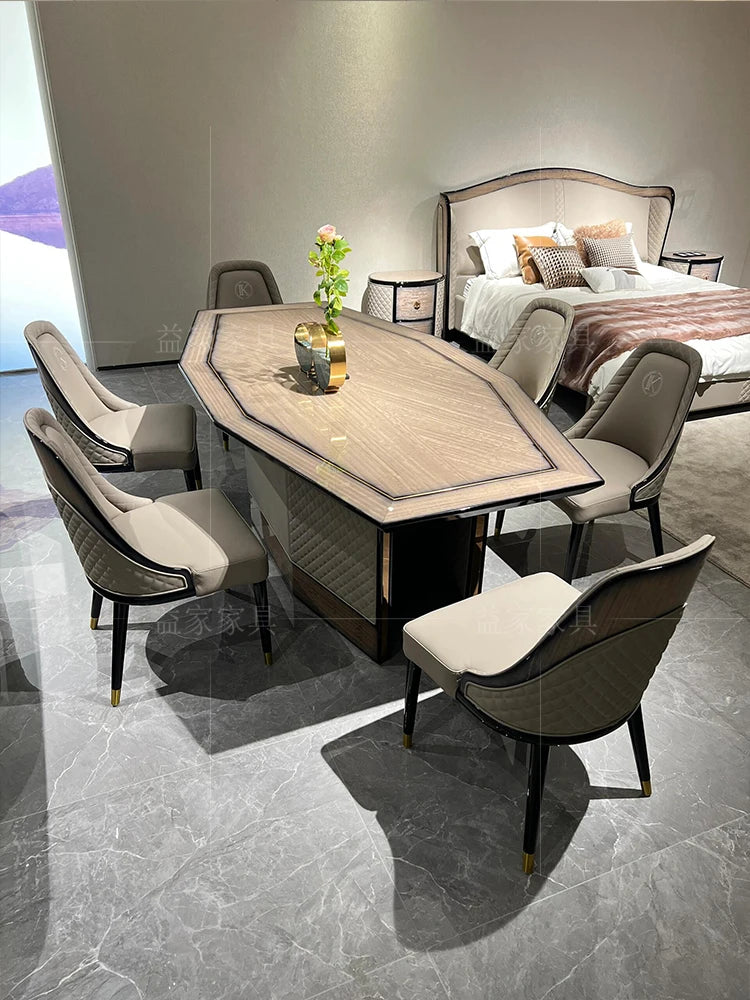 Tree Tumor Piano Paint Dining Table and Chair Combination