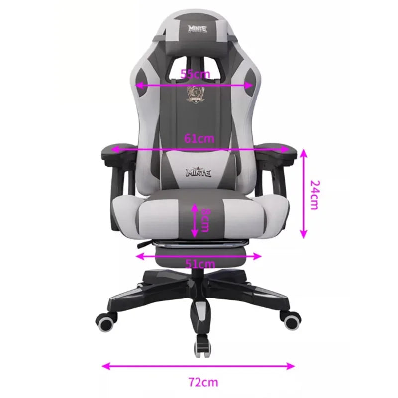 Memory Foam Gray Gaming Chair Armrest Luxury Relax Ergonomic Gaming Chair Comfy Modern Cute Fauteuil Gaming Office Furniture