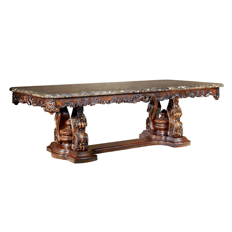 High-Quality French Wooden Dining Table Set