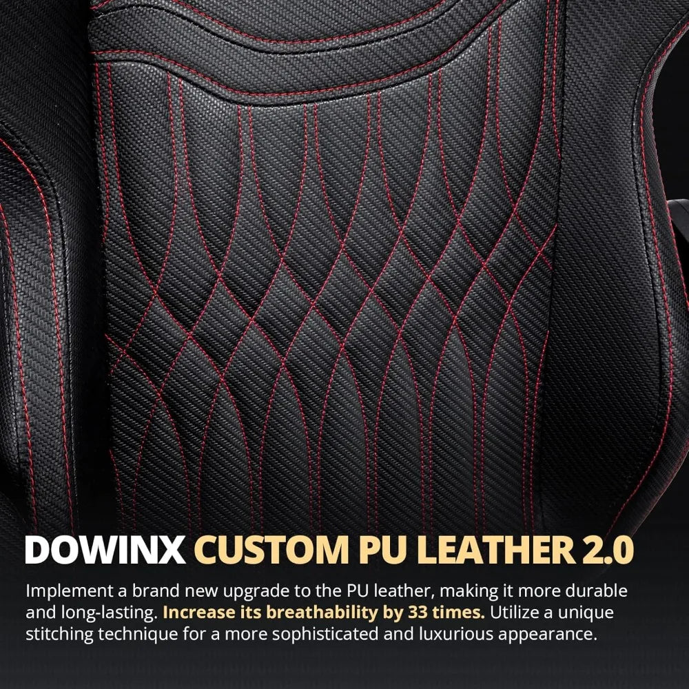 Breathable PU Leather Gamer Chair, with massage lumbar support