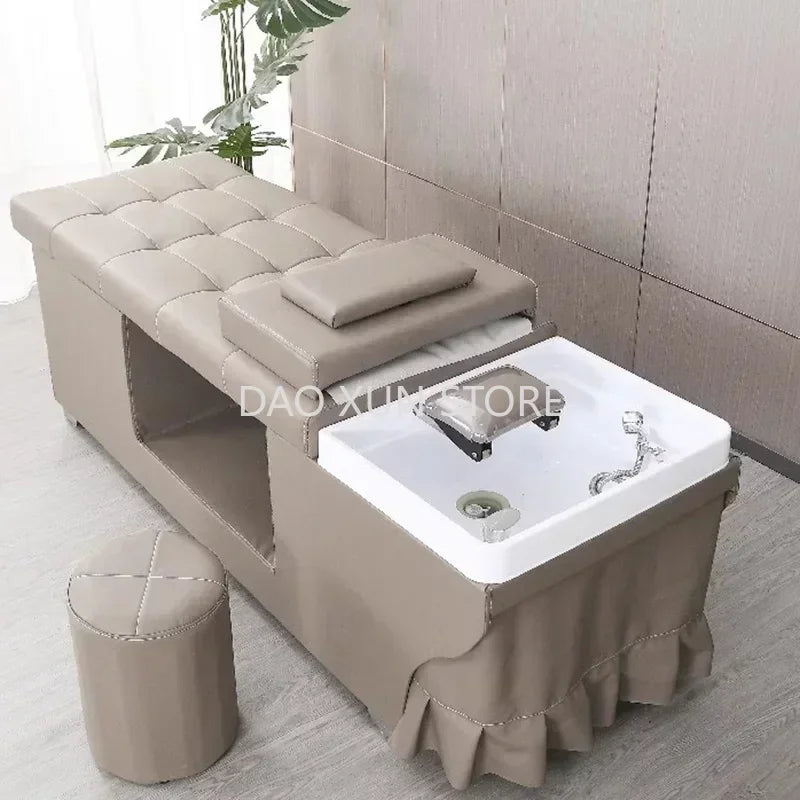 Luxury Japanese Head Spa Shampoo Chair – Water Circulation and Comfort for Salons