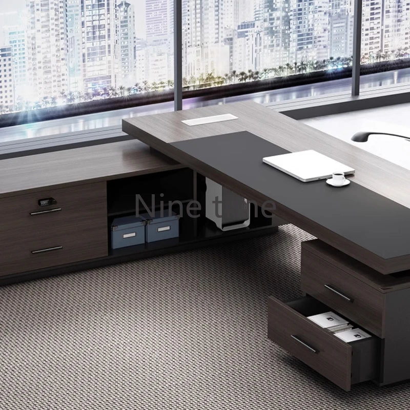 Modern Ergonomic Corner L-Shaped Office Desk