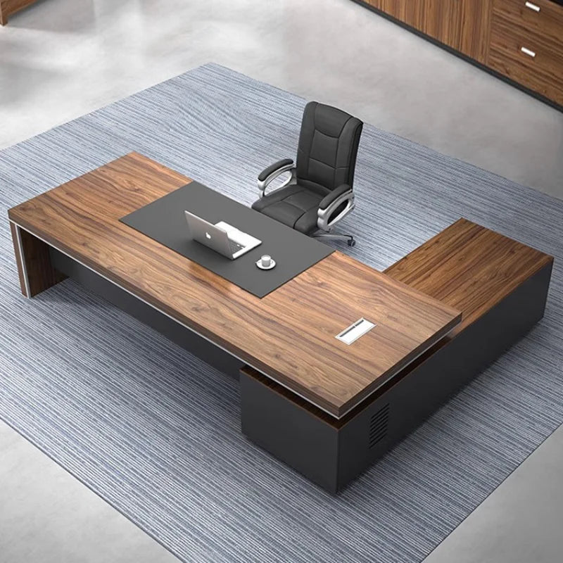modern L-Shaped Executive Desk
