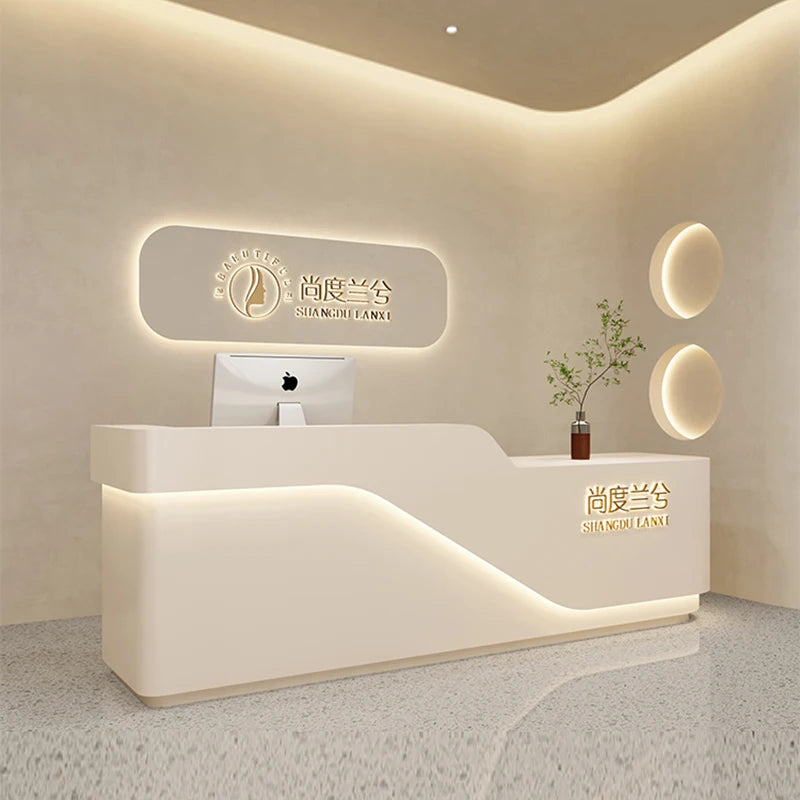 Elegant Reception Counter and Tables