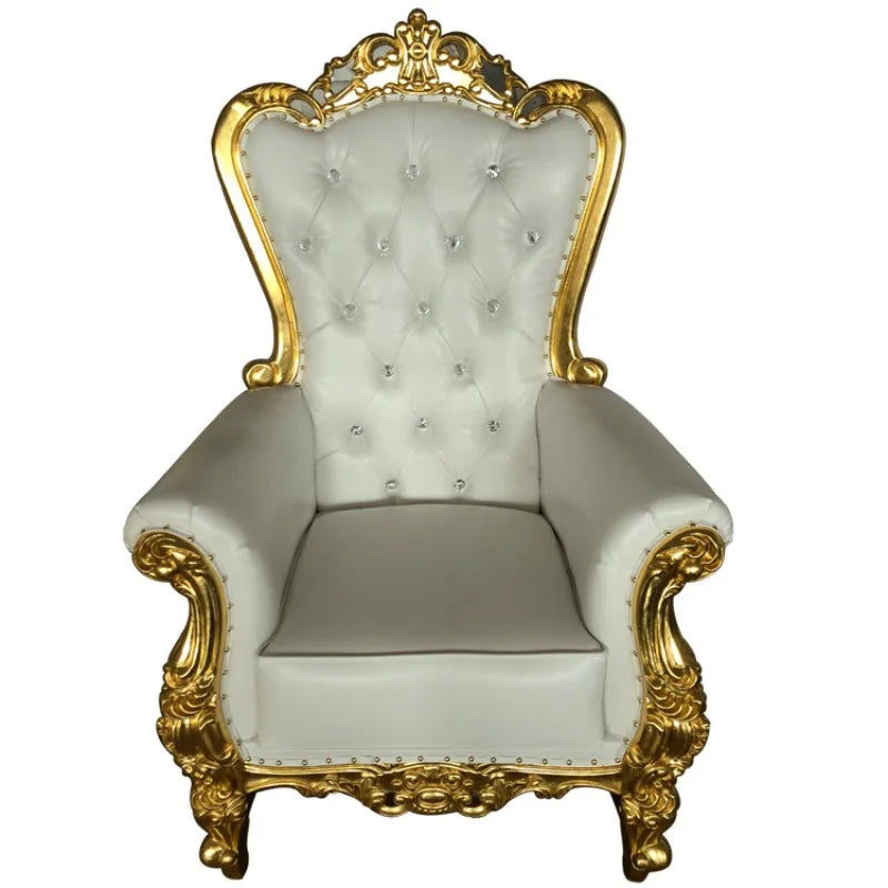 European Solid Wood High Back Chair: Ideal for Hotels and Clubhouses