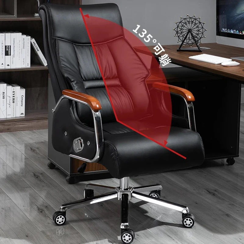 Swivel Throne Office Chair Massage Full Body Leather Comfortable Nordic Office Chair Designer Computer Muebles Trendy Furniture
