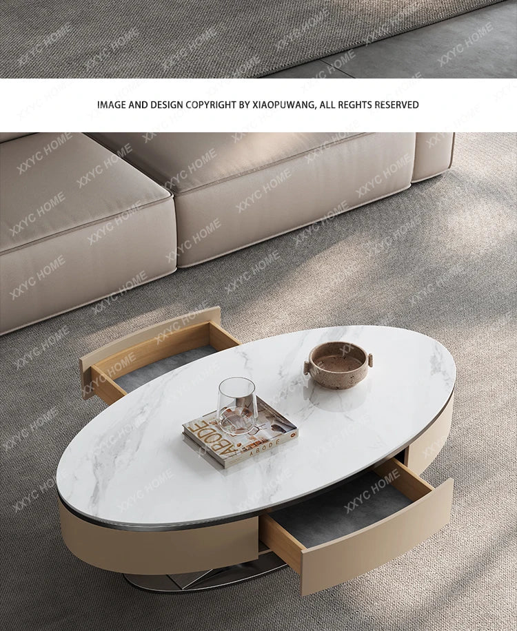 Modern Stone Plate Coffee Table
