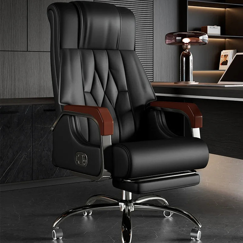 Luxury Ergonomic Leather Office Chair