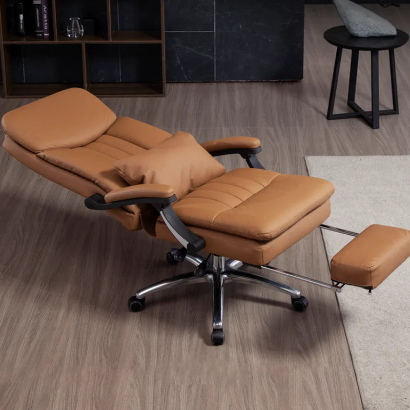 Rotating Office Chair with Armrests and Back Support Massager