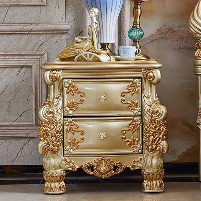 King Size Wood Bed Frame Elegant Tall Headboard Nightstands Queen Bed Frame Luxury Bedroom Cama Moderno Lujo Home Furniture