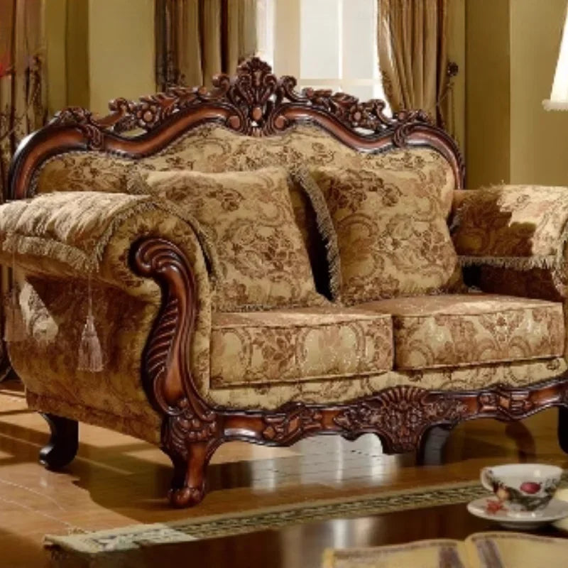 European Modern Luxury Sofas – Wood Armchair and Lazy Daybed