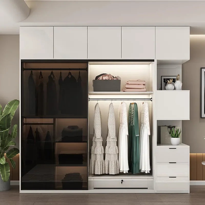 Luxury Shelf Storage Wardrobe – Affordable Dressers for Queen Hotel, Living Room, and Bedroom