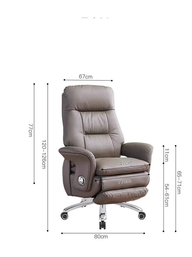 Luxurious Recliner Office Chair Leather Massage Computer Soft Home Gaming Chair Vanity Sillas De Oficina Office Furniture Girl