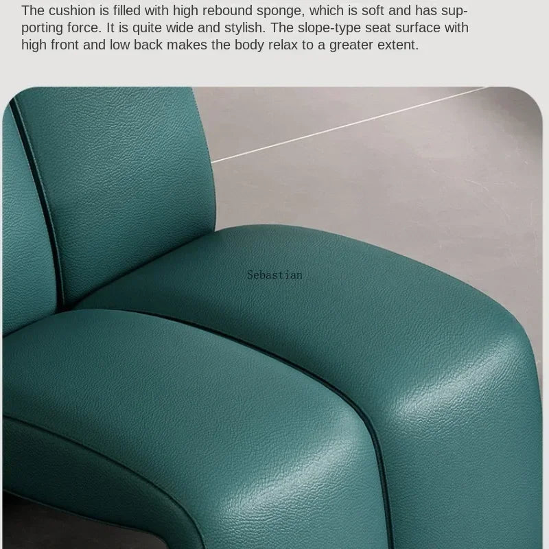 Single Sofa Chair Living Room Designer Advanced Sense Cat Claw Leather Balcony Lounge Chair Lazy Simple Modern lounge chair