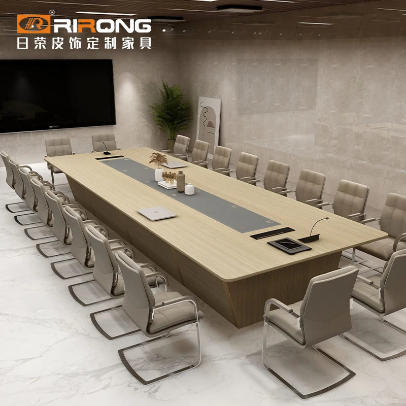 Leather desk conference table long table bar table conference room work table small negotiation desk