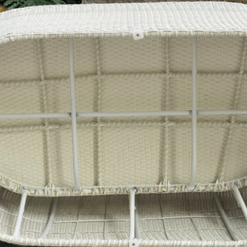 Outdoor Furniture Terrace Villa Garden Balcony Rattan Swimming Pool Round Bed Sofa Leisure Table And Chair Combination