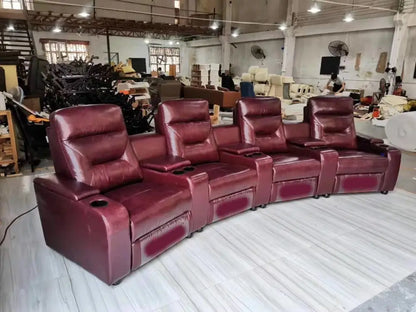 manual electric recliner relax massage swivel chair theater living room Sofa functional genuine leather couch Nordic modern дива