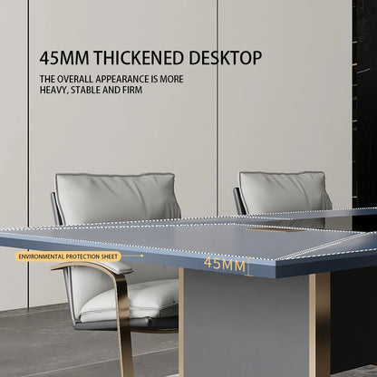 Light luxury  Leather Conference Table &amp; Chair Set