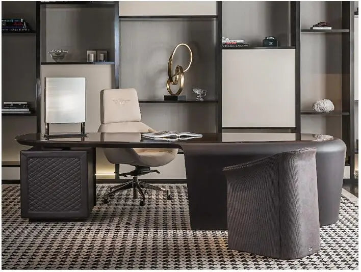 Italian post modern desk light luxury desk designer desk worktable boss table big class table modern and simple