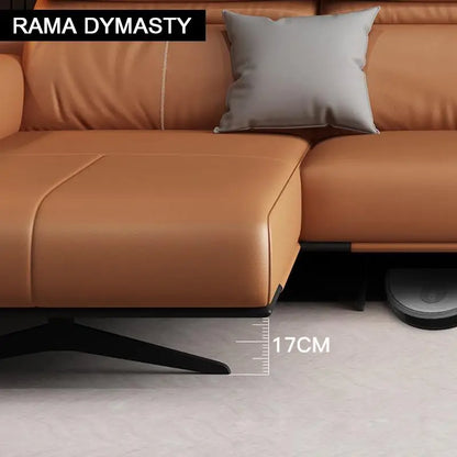Rama Dynasty Living Room Leather Sofa Home Italian Furniture Combination Sofa
