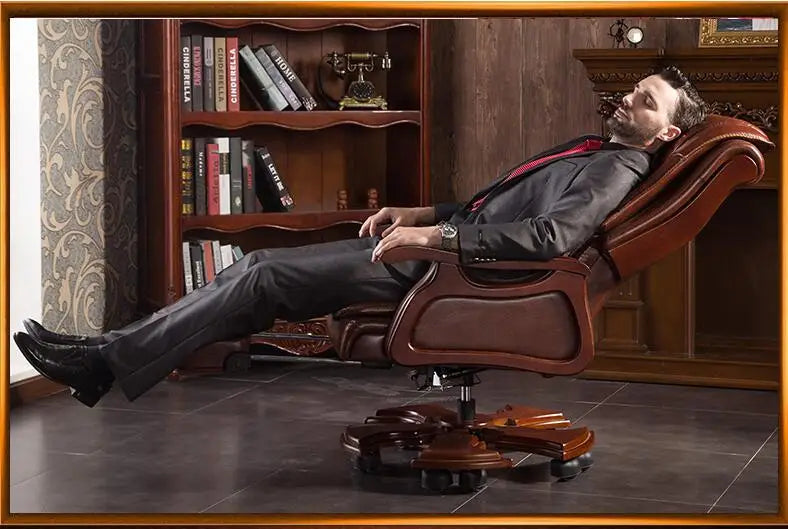 massage reclining leather office chair