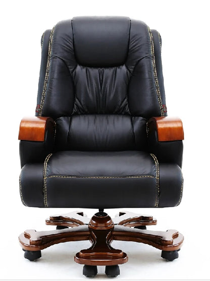 High-Grade Leather Boss Chair – Large Computer Chair with Massage and Recline Features