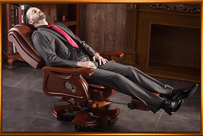 massage reclining leather office chair