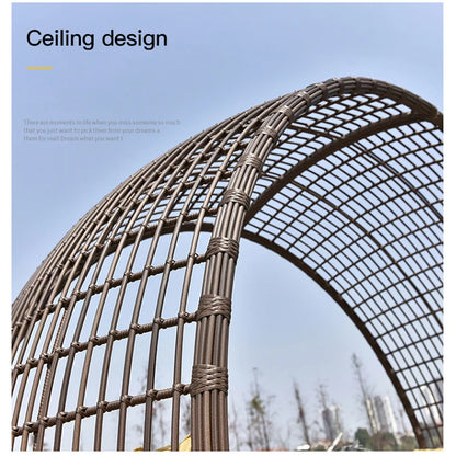 Luxury Courtyard Hammock Chair For Leisure Garden Street Swing Patio Furniture For Home Retro Double Seats Hanging Chairs