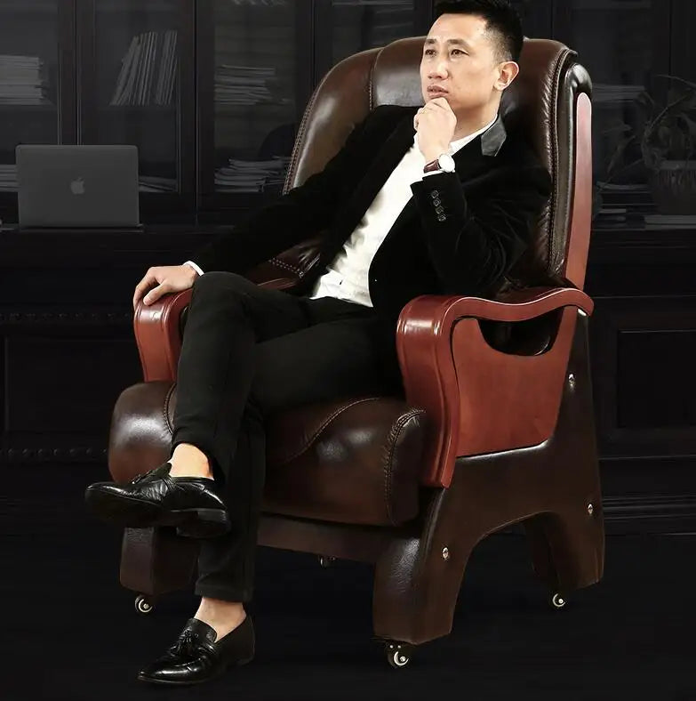 Leather Reclining Massage Office Chair