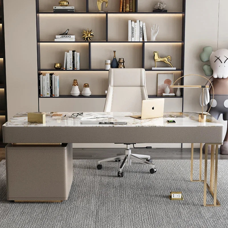 Wide Organizer Standing Office Desk Drawer Modern Luxury Executive Reading Desk Gaming Laptop Mesa Oficina Home Office Furniture