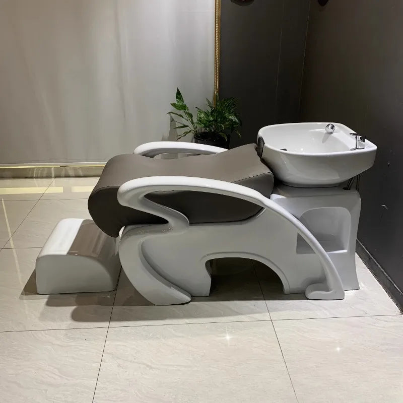Professional Recliner Shampoo Chair Spa Supplies Hairdresse Shaving Salon Chairs Luxury Simple Shead Spa Massage Bed Furniture