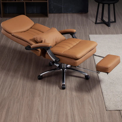 Massage Recliner Office Chairs Ergonomic Editor Executive Metal Foot Rest Armchairs Aluminium Wheels Cadeira Office Furniture