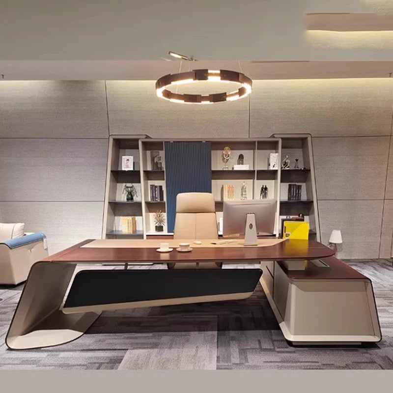 Gaming &amp; Office Desk – Adjustable Height Writing Desk, Study Organizer, and Reception Corner Desk for Home