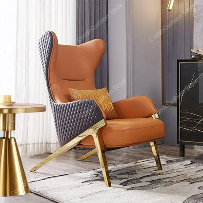 Modern Lounge Chair Luxury Living Room Comfy Meditation Recliner Leather Indoor  Accent Sillas De Oficina Nordic Furniture