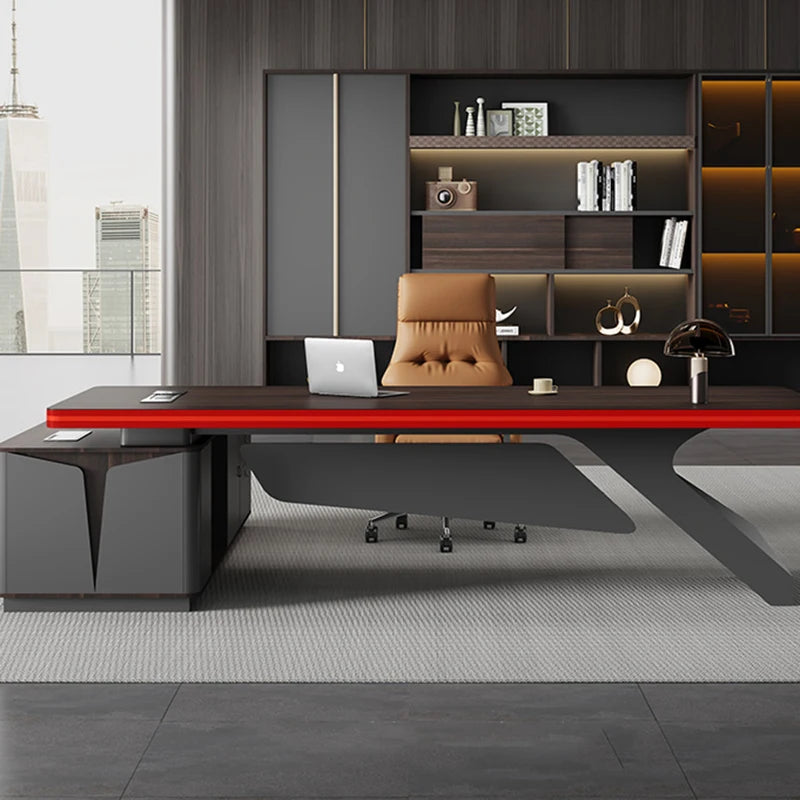 Height Adjustable L-Shaped Folding Desk