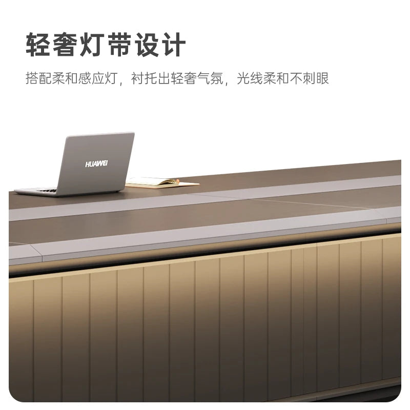 Large conference long table, simple modern conference room, negotiation table, high-end light luxury conference, painted furnitu