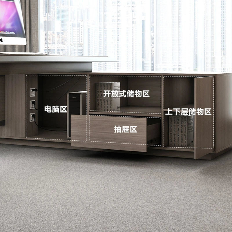 Storage Modern Office Desks Workstation Computer Desktop Reception Office Table Drawers Scrivania Con Cassetti Luxury Furniture