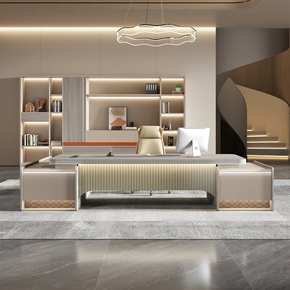 Executive Computer Office Desk Modern Writing Meeting Console Corner Storage Office Desk Workbench Bureau Meuble Home Furniture