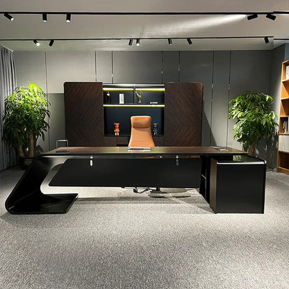 Luxury White Office Desk – Manager&