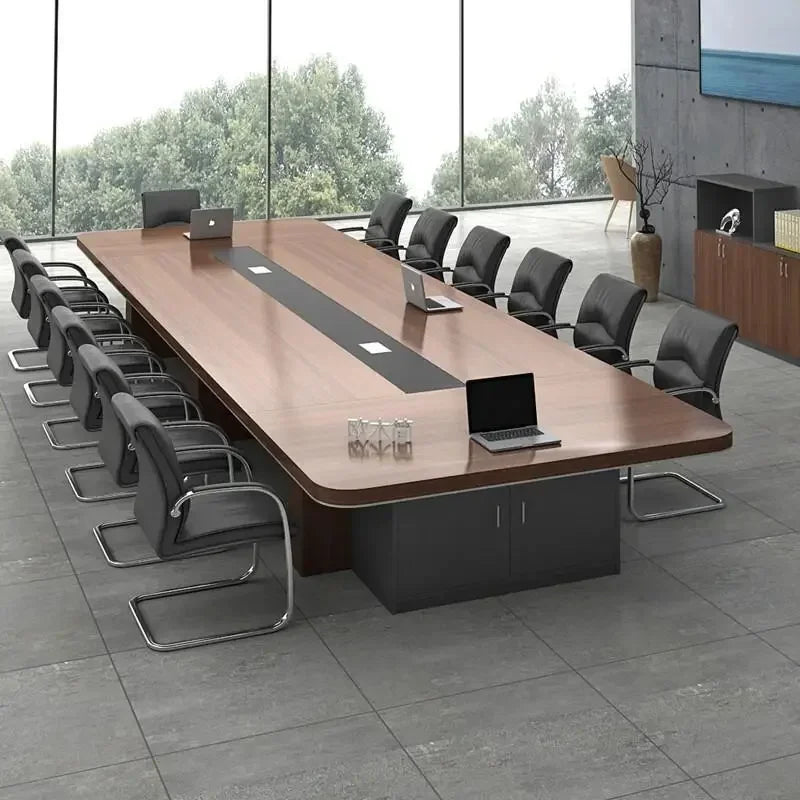 Office conference table long table simple modern large staff training table
