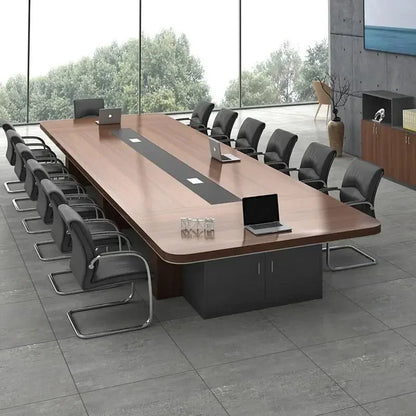 Office conference table long table simple modern large staff training table