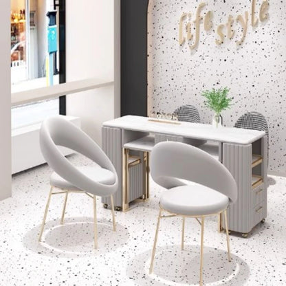 White Professionals Nail Desk Workstation Kawaii Aesthetic Designer Nail Desk Manicure Storage Tavolo Per Unghie Salon Furniture