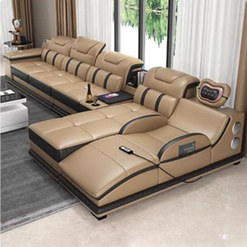 Luxury Wood Living Room Sofas Relaxing European Recliner Armchair Sofas Floor Massage Chair Divani Da Soggiorno Home Furniture