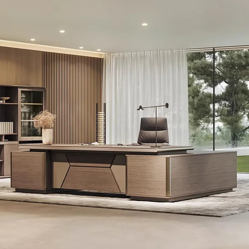 L-Shaped Executive Office Desk
