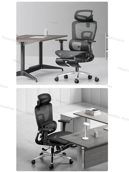 Ergonomic Swivel Recliner Office Chair, Gaming Chair with Handrails