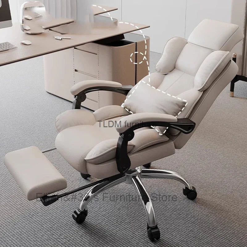 Luxury Living Room Ergonomic Office Chair Desk Recliner Comfy Bedroom Lazy Chair Salon Rolling Bureau Meuble Office Furniture